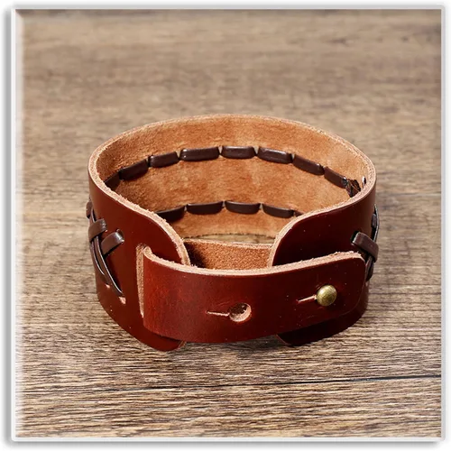 Miniatura 4 de Xusamss Pulsera de cuero trenzado vintage punk rock