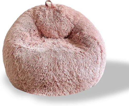 Miniatura 70 de BCU Funda para Silla Puf Ultra Suave Esponjosa de Piel Sintética Falsa Funda para Puf de Felpa Funda para Sillas de Sala de Estar para Adultos