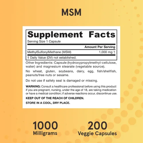 Miniatura 6 de Jarrow Formulas Tabletas de MSM, 1,000 mg, metilsulfonilmetano, apoyo para la salud de las articulaciones, 120 tabletas, hasta 120 porciones