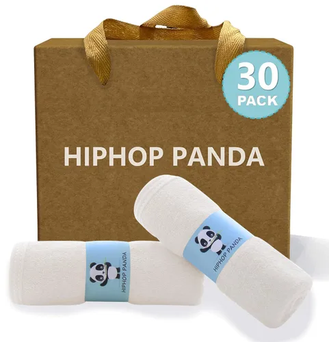 Miniatura 12 de HIPHOP PANDA Toallitas para bebé, rayón hecho de bambú - 2 capas ultra suaves y absorbentes, toalla facial de baño para recién nacidos - toallitas