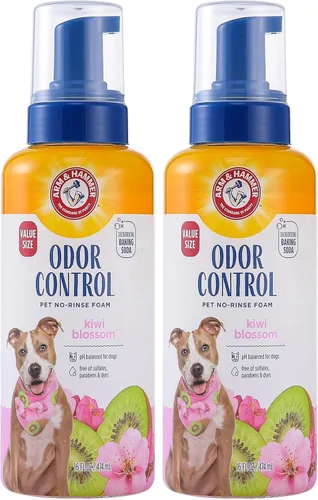 Miniatura 13 de Arm & Hammer for Pets - Espuma sin enjuague para perros, aroma a flor de kiwi, desodorante para perros de bicarbonato de sodio sin agua, pH