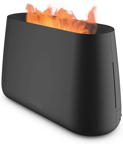 Stadler Form Humidificador y difusor de aroma Ben, nebulizador ultrasónico para habitaciones de hasta 270 pies cuadrados, incl. efecto fuego Negro