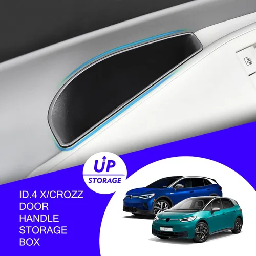 Miniatura 2 de Caja de almacenamiento lateral de puerta VW ID.4 2022 compatible con Volkswagen ID.4 2021-2023, caja de almacenamiento para manija de puerta 2022 VW