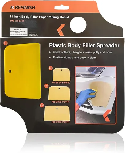 KREFINISH Tabla de Mezcla de Masilla Corporal Hojas de Papel Desechable para Tabla de Mezcla, Almohadilla de Mezcla Superior para Mezcla de Masilla