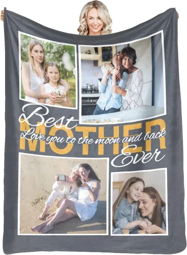 Miniatura 45 de Manta personalizada con fotos, mantas personalizadas con imagen para madre, padre, niños, hermana, amigos, parejas, cumpleaños, 1 foto, 30 x 40