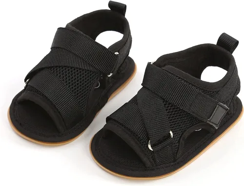 Miniatura 46 de Sandalias de verano para bebés, niñas y niños, unisex, antideslizantes, suela suave, transpirable, para primeros pasos, zapatos de playa al aire