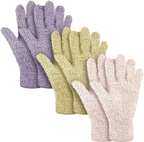 Miniatura 21 de Patelai 12 pares de guantes de microfibra para limpiar plantas de interior, persianas, muebles, casa (colores surtidos, medianos)