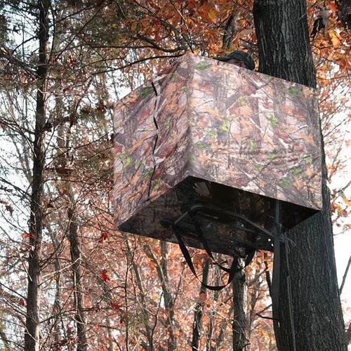 Miniatura 5 de Persianas de árbol para puesto de caza - Cubierta camuflaje para puesto de árbol - Persiana de camuflaje para el suelo de caza con cremallera
