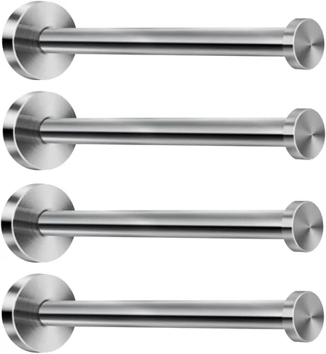 Miniatura 14 de Ganchos cortos de acero inoxidable cepillado para toallas de baño, gancho de montaje en pared súper resistente, apto para dormitorio, sala de estar