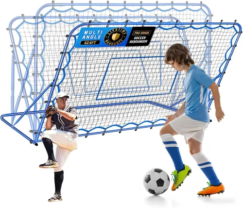 Miniatura 13 de Soccer Baseball Rebounder Net, Soccer Goal Net, Volleyball Softball Rebound Pitchback Net Quick-Switch Angle Training for Control, Passing Practice