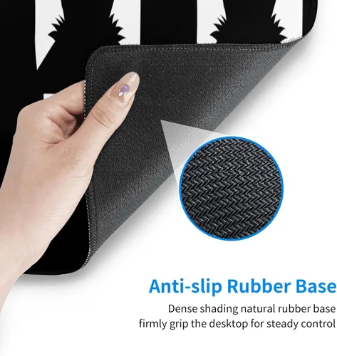 Miniatura 4 de Alfombrilla de mouse grande de gato negro XL extendida para juegos de anime, alfombrilla de escritorio larga con base de goma antideslizante