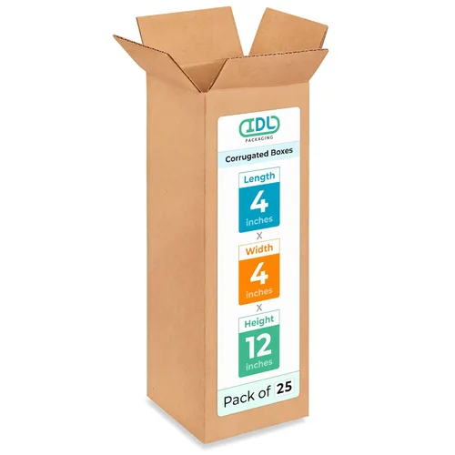 Miniatura 310 de IDL Packaging Paquete de 5 cajas de envío altas de 8 x 8 x 48 pulgadas, extra resistentes de 200 libras frente a caja regular, cajas de mudanza