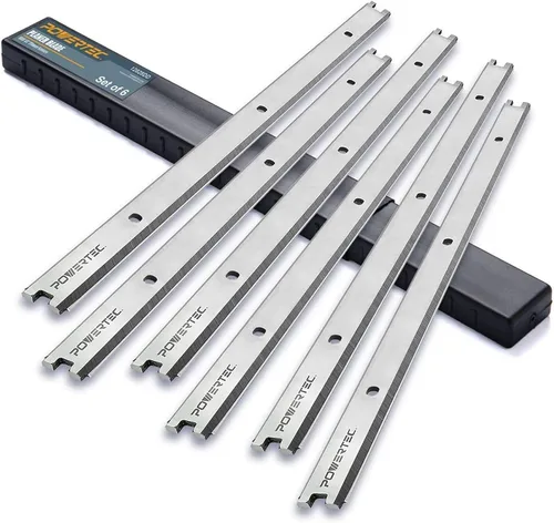 POWERTEC Cuchillas cepilladoras de 13 pulgadas para cepilladora RIDGID R4330, TP1300LS, repuesto para cuchillos cepilladores AC20502, juego de 6