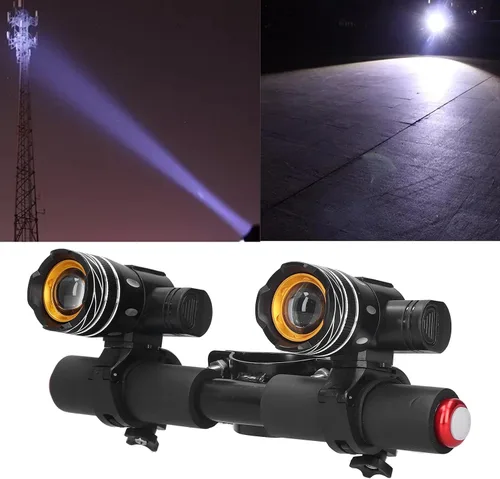 Miniatura 7 de Faros delanteros para manillar de scooter, luces de bicicleta recargables por USB, kit de luz de tercer engranaje para scooter