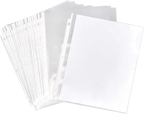Miniatura 8 de Oxford - Fundas protectoras de hojas con acabado transparente, protectores de páginas para carpetas de 3 anillas, carga superior, fundas de plástico