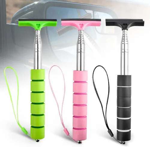 3 piezas de escobilla de escobilla de escobilla retráctil para espejo retrovisor de automóvil, accesorios universales para limpieza de automóvil,