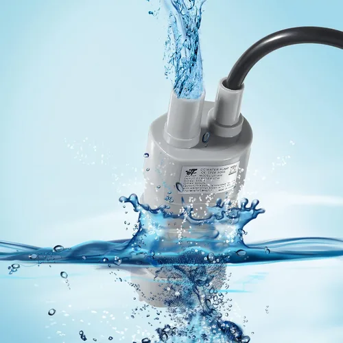 Miniatura 2 de Bomba de agua sumergible 12V 1.2A Bombas de alto flujo 14L/Min 600L/H 6-15V DC Bomba de agua miniatura de bajo ruido 4.9 ft Cable 5M Cabeza