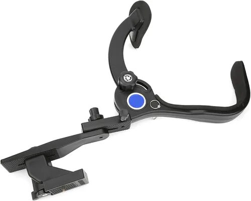 Miniatura 8 de Soporte de hombro para cámara DSLR, estabilizador de amortiguador negro para fotografía de video profesional, mango de agarre cómodo con sistema
