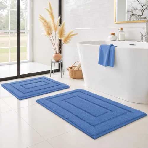 Miniatura 88 de GRANNY SAYS Alfombras de baño antideslizantes, lavables, extra suaves y absorbentes de agua para baño, alfombra de baño peluda de felpa, alfombra