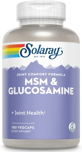Solaray Cápsulas MSM y glucosamina, 180 unidades