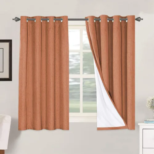 Miniatura 244 de H.VERSAILTEX Cortinas opacas de lino de 72 pulgadas de largo, 100% absolutamente opacas, con aislamiento térmico, con textura de lino, cortinas