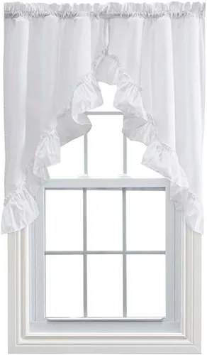 Miniatura 5 de Stacey - Par de Priscilla con volantes, 54 x 63 pulgadas, helado