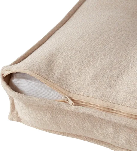 Miniatura 4 de Happy Hounds Milo - Cama cuadrada copetuda para perro, color crema, mediano (32 x 32 pulgadas)