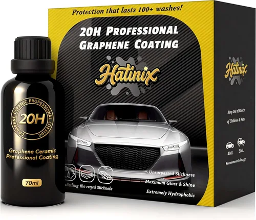 Revestimiento de cerámica de grafeno 20H para automóviles, 2.4 fl oz, revestimiento de cerámica profesional, acabado de alto brillo, hidrofóbico,