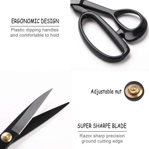 Miniatura 6 de Tijeras de tela - Tijeras de costura de 8 pulgadas, tijeras de costura, tijeras de modista para cortar tela, ropa, cuero, materias primas