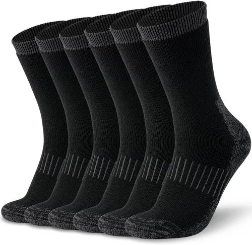 Miniatura 8 de Time May Tell - Calcetines de lana merino para hombre con amortiguación para senderismo al aire libre, paquete de 3