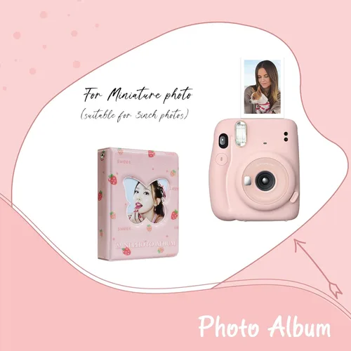 Miniatura 6 de Mini Álbum de Fotos de 3 Pulgadas Carpeta de Tarjetas Fotográficas Kpop, Portador de Tarjetas Fotográficas con Diseño Calado de Mariposa, Portador