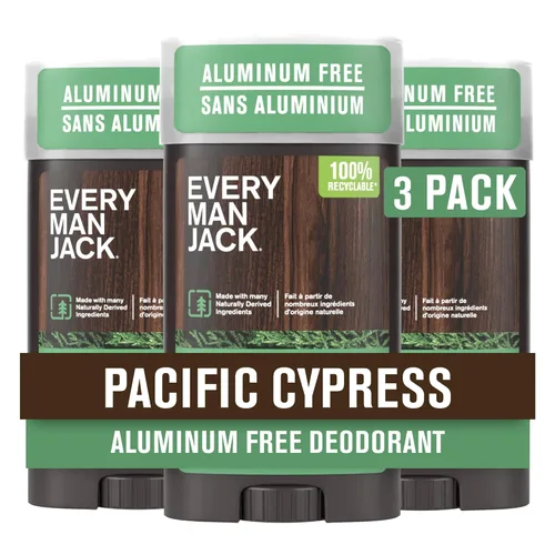 Miniatura 16 de Every Man Jack Juego variado de desodorantes para hombre, tres barras desodorantes de tamaño completo con ingredientes limpios y aromas increíbles