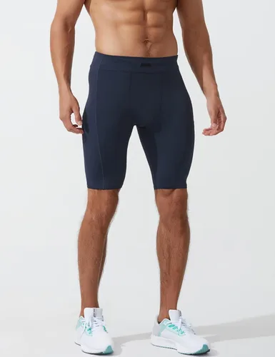 Miniatura 5 de MIZOK Pantalones cortos de compresión elásticos para hombre con bolsillo