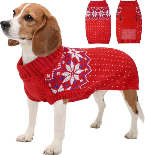 Miniatura 17 de Kuoser Suéter de Navidad para perro, suéteres de Navidad suaves y cálidos para perros pequeños, medianos y grandes, niño niña, suéter cómodo
