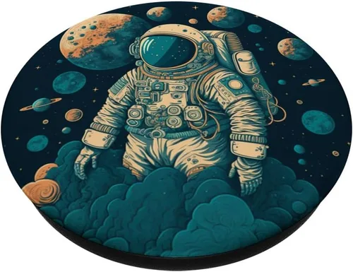 Miniatura 2 de Astronauta espacial y los planetas PopSockets intercambiables PopGrip