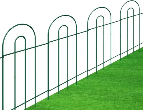Miniatura 3 de Paquete de 5 vallas plegables de 18 pulgadas x 8 pies, longitud total de 40 pies, valla plegable verde para jardín, 30 paneles en total