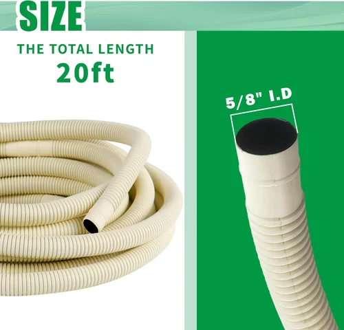 Miniatura 2 de Forestchill Mini manguera de drenaje dividida, manguera de drenaje de CA de 20 pies para aire acondicionado mini split y sistema de bomba de calor