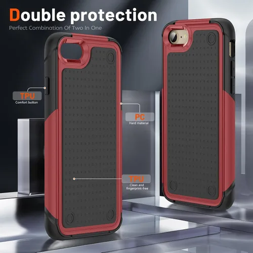 Miniatura 406 de Jeylly Funda para iPhone SE/Funda para iPhone 5S, Exterior de Plástico Duro que Absorbe Golpes + Interior de Silicona de Goma Defensor contra
