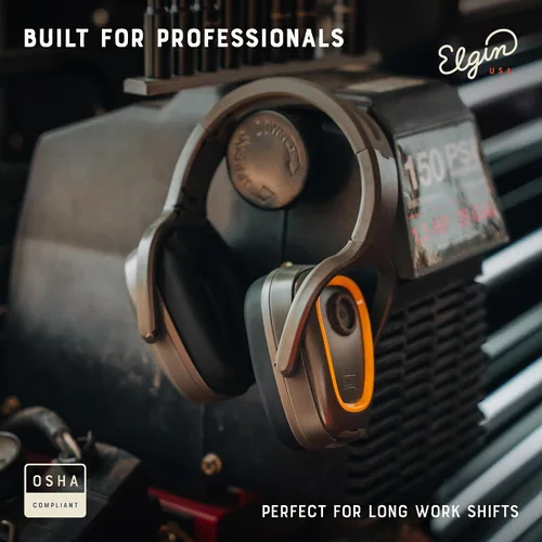 Miniatura 4 de Elgin Rampage - Auriculares Bluetooth de protección auditiva, compatibles con OSHA, 25 dB NRR, micrófono de aislamiento de ruido, batería de más
