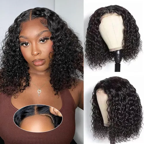 Miniatura 16 de Peluca de encaje frontal sin pegamento Fronbanis, peluca de cabello humano sin pegamento, pelucas de cabello humano pre-depiladas y pre-cortadas