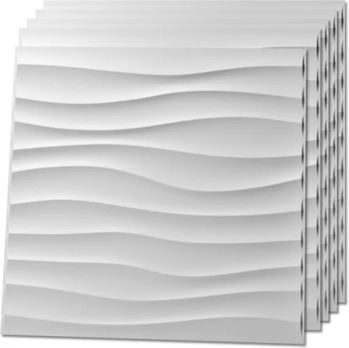 Miniatura 13 de Art3d - Paneles de pared 3D de 20 piezas, 11.8" x 11.8" (1.77 m²) Paneles de pared de PVC, decoración de pared adhesiva para sala de estar, Negro