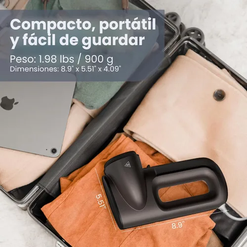 Miniatura 8 de Neakasa Magic 1 vaporizador al vacío, vaporizador de mano para ropa de viaje, succión de 2300 Pa para agarres de ropa, plancha de vapor 2 en 1