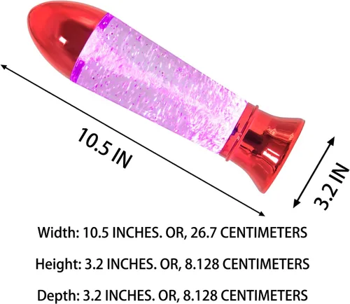 Miniatura 2 de YAKii - Lámpara de tornado LED que cambia de color, 10.5", juguete de ciencia que genera un tornado, funciona con pilas o un cable USB. Rojo