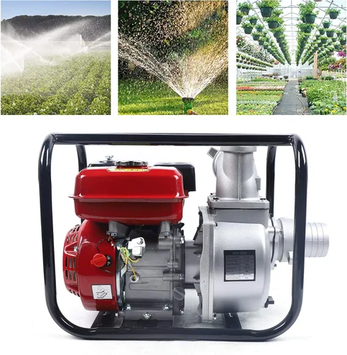 Miniatura 2 de Bomba de agua de gasolina de 7.5 HP 3600rpm, bomba de basura semialimentada a gas, bomba de agua de alta presión, bomba de agua de transferencia Rojo