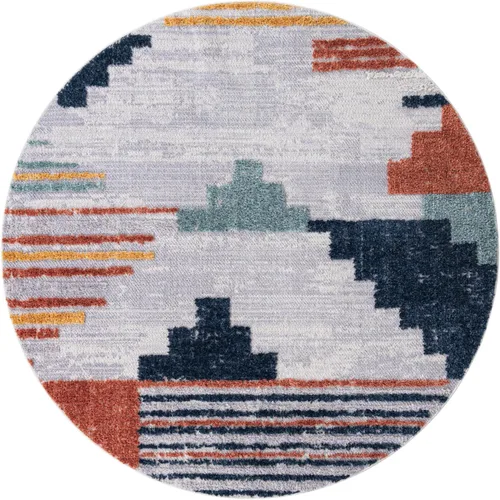 Miniatura 10 de Unique Loom Cherokee Collection - Alfombra de área - Henderson (rectangular 2 pies 0 pulgadas x 3 pies 0 pulgadas, gris fósil/negro)