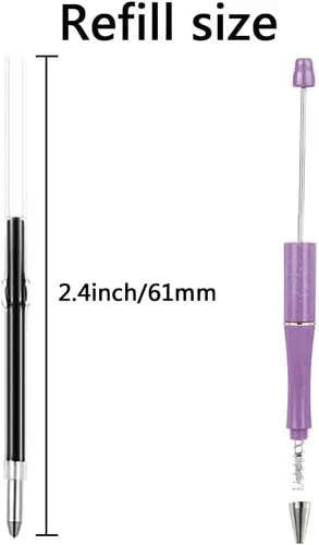 Miniatura 2 de 100 repuestos de bolígrafos de tinta azul de 2.4 pulgadas / 2.4 in, repuestos de bolígrafos reemplazables, para recambios de tinta de bolígrafo