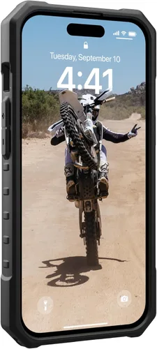 Miniatura 8 de URBAN ARMOR GEAR UAG - Funda compatible con iPhone 15 de 6.1 pulgadas, Pathfinder transparente ceniza/negro, imán integrado compatible con carga