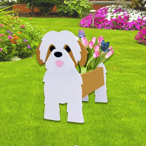 Miniatura 69 de Maceta de Perro English Springer Spaniel, Macetas de Plantas, Bonita Maceta de Jardín para Perros, Macetas de Perro Regalos de Cumpleaños