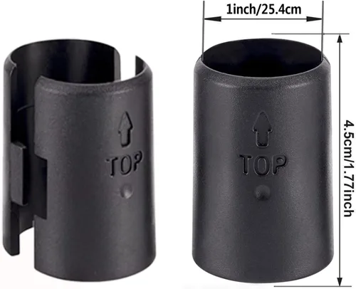 Miniatura 2 de Clips de alambre para estanterías, paquetes de 18 unidades, clips de bloqueo para estanterías de alambre para postes de 1", mangas de estanterías