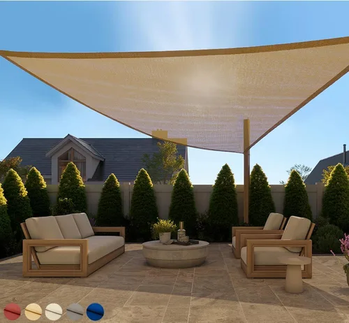 Miniatura 50 de GORILLA GRIP Toldo rectangular resistente con protección UV, resistente a la decoloración, desgarros y al óxido, bordes curvos que bloquean la luz